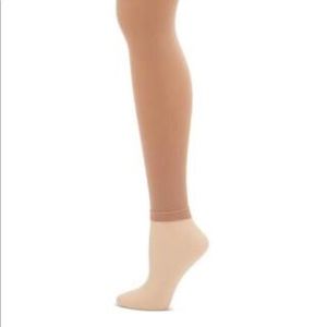 Capezio Footless Tights Dancewear Light Suntan Size Small #N140